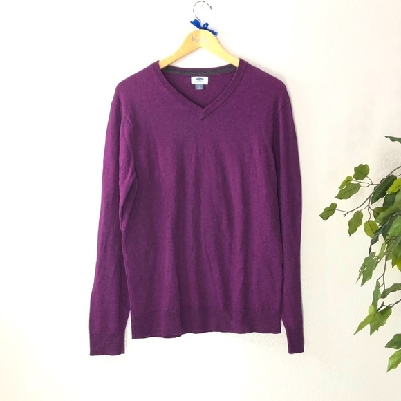 Men’s Old Navy Purple V-Neck Sweater - Picture 1 of 6